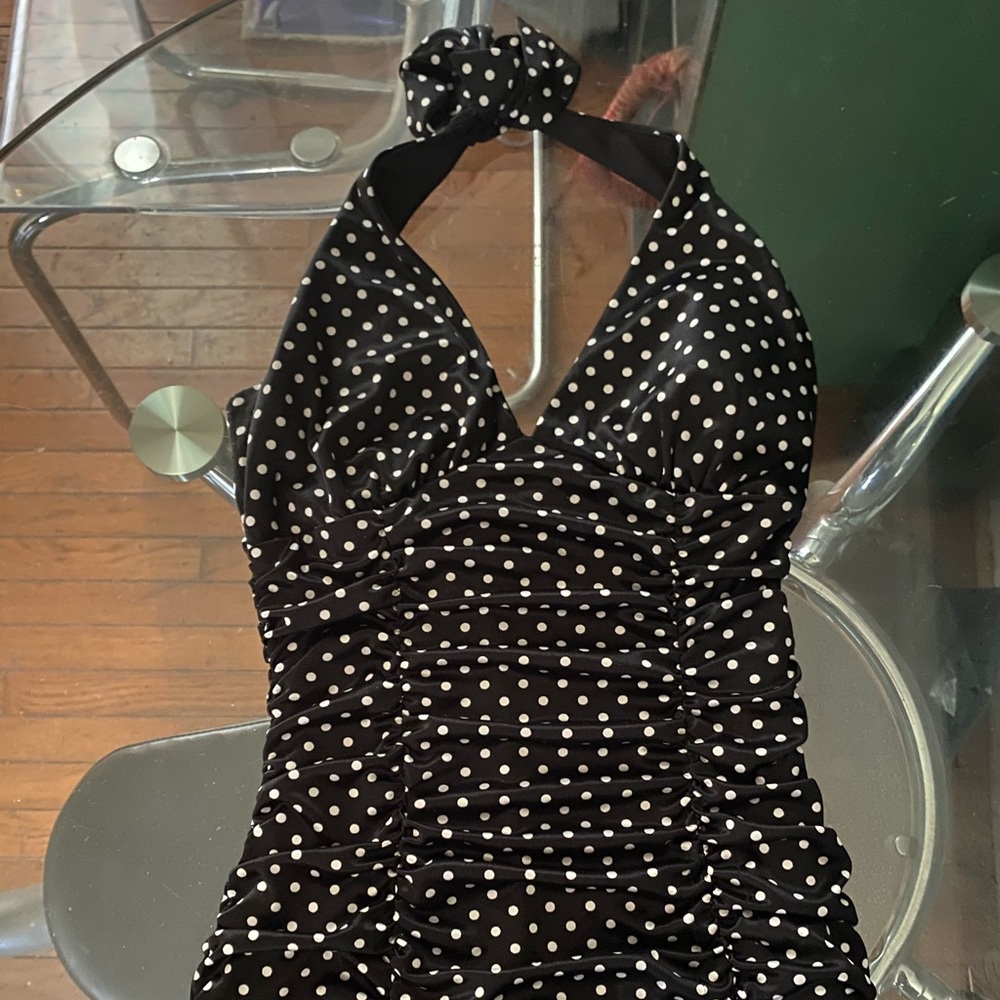Polka Dot Halter Dress